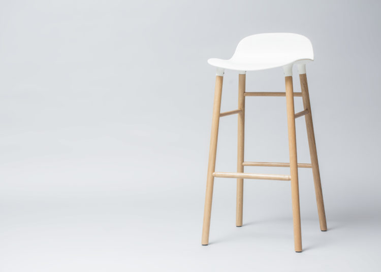 Tall white kitchen stool