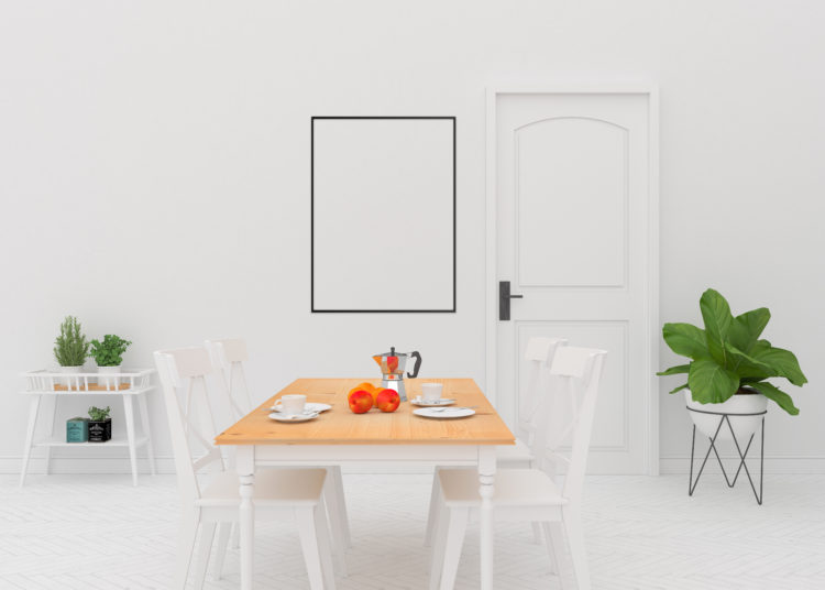 Dining room - black frame mockup