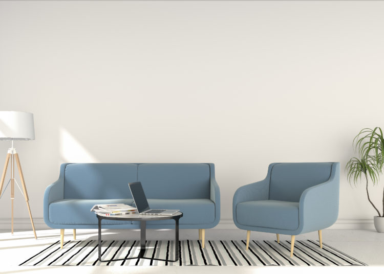 Modern sofa in the living room