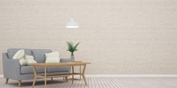 Brick wall in the living room