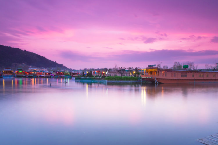 Twilight beautifut on Dal Lake , Kashmir India