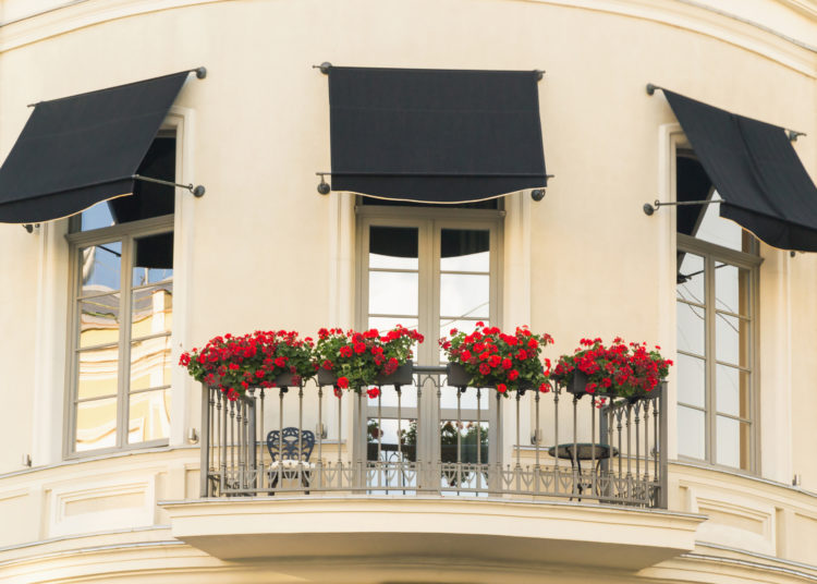 Window decoration with flower beds in Odessa