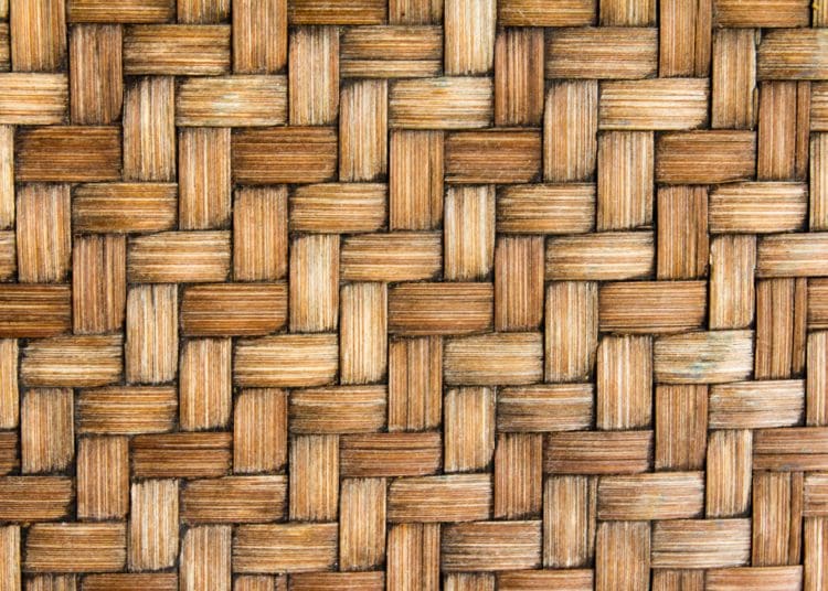 Closed up brown wooden wicker texture background