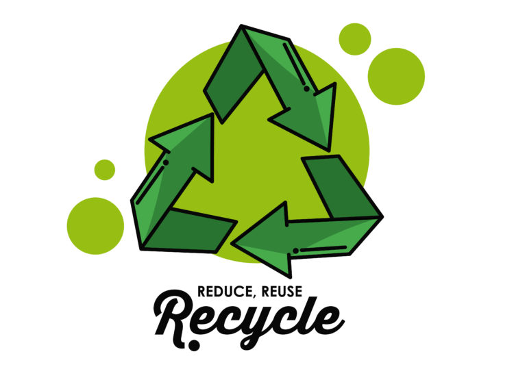 Recycle round symbol icon vector illustration graphic