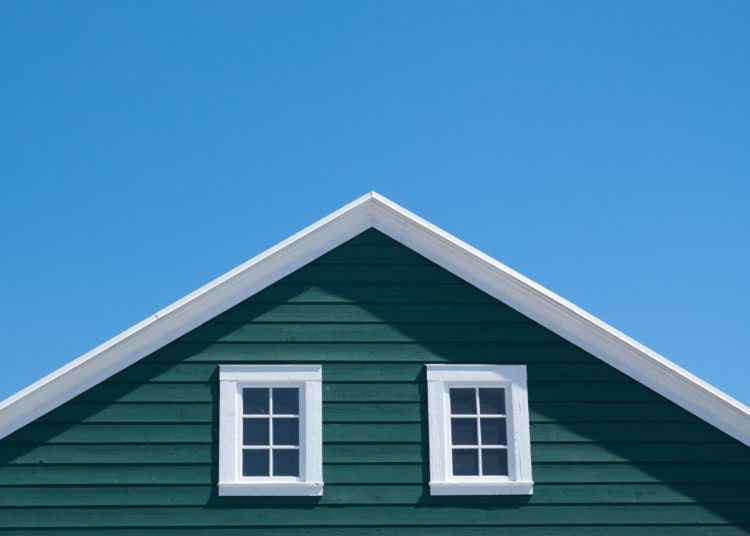 green house and white roof with blue sky in sunny day