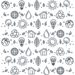 Eco friendly design. Hand drawn eco friendly items pattern over white background vector illustration
