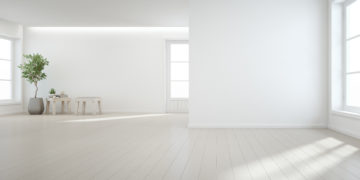 Modern window in the living room space