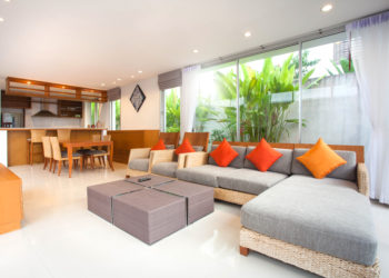 Luxurious living room space