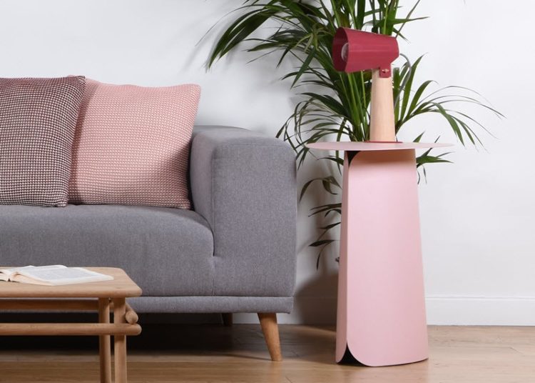 Modern sofa and lamp, minimalistic design