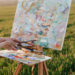 Life of the artist in the nature