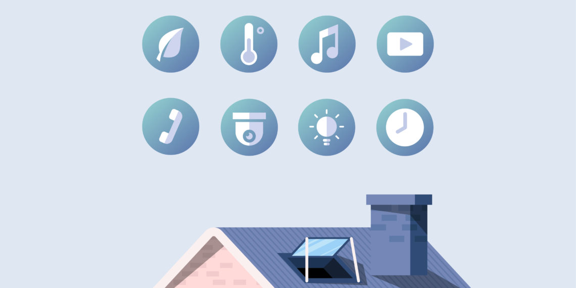 Smart home vector pack with icons