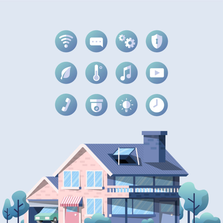 Smart home vector pack with icons