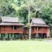 House Thailand style in forest on mountain.