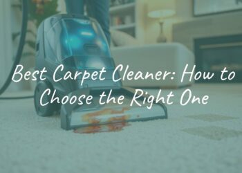 A modern carpet cleaner machine in action on a living room carpet, removing stains, realistic, bright lighting.