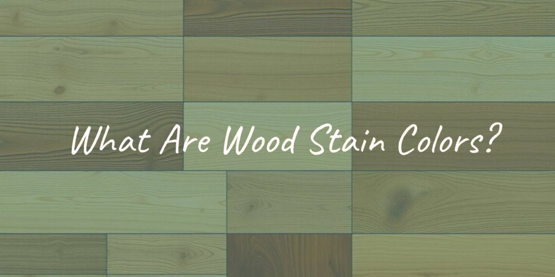 Variety of wood stain colors on different wood grains, showcasing natural textures and hues, realistic.
