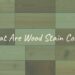 Variety of wood stain colors on different wood grains, showcasing natural textures and hues, realistic.