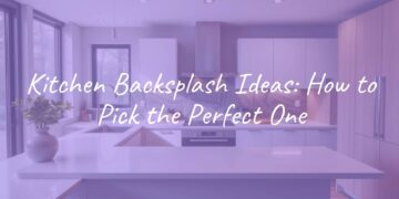 Modern kitchen with stylish backsplash, clean countertops, natural lighting, realistic.