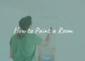 A person painting a room, roller in hand, bright walls, clean and organized workspace, happy and productive vibe, realistic.