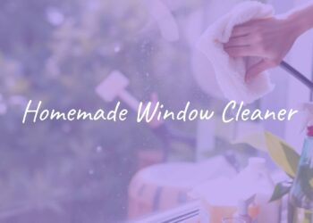 A clear glass window being wiped with a homemade cleaner, showing a streak-free shine, natural ingredients like vinegar and baking soda nearby, bright and clean atmosphere.