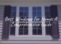 Modern double-hung windows with energy-efficient glass, installed in a suburban home exterior, sunny day, realistic.