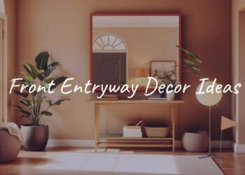 A welcoming front entryway with a stylish console table, a large mirror, and a potted plant, warm lighting, cozy textiles, realistic.