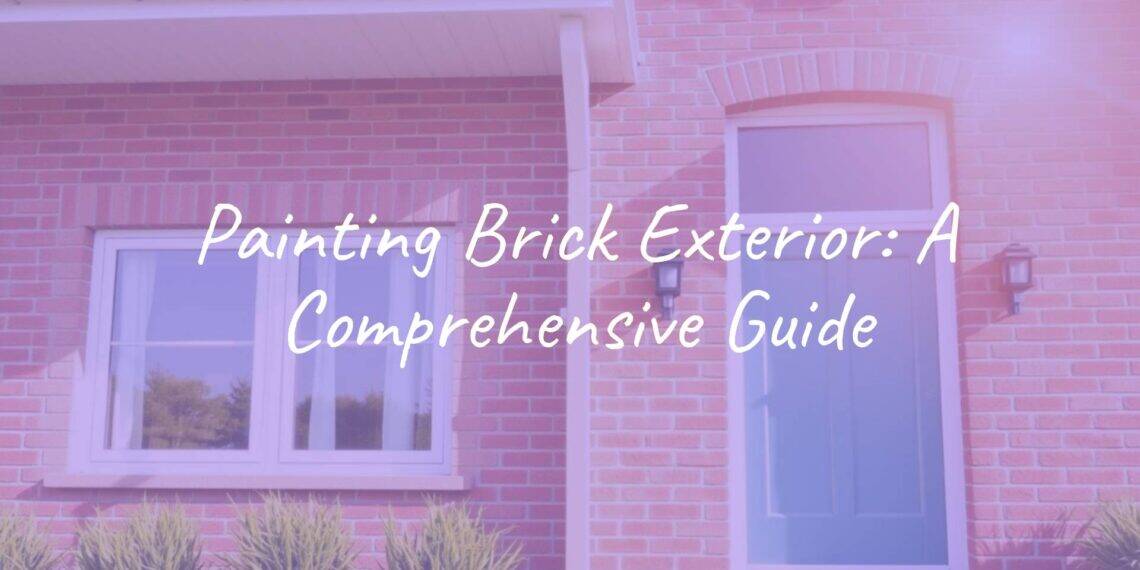 Freshly painted brick house exterior, modern and clean look, bright paint color, sunny day, high curb appeal, realistic.